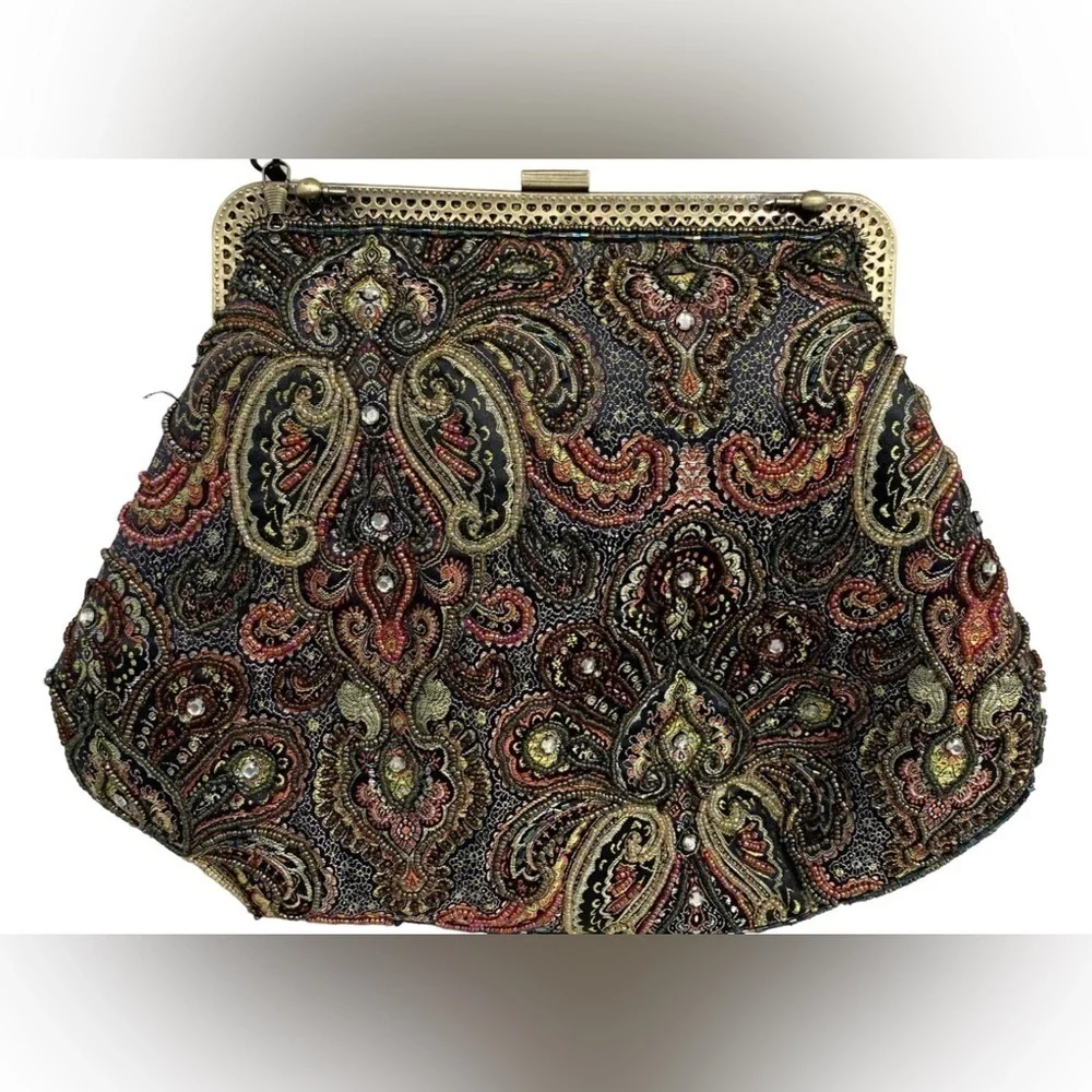 Vintage Beaded Purse with Chain - Picture 3 of 5
